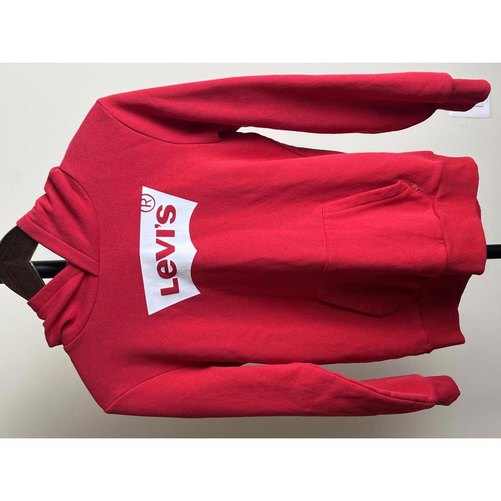Levi’s Boys Red Hoodie Sweatshirt Logo Pullover | Size L 12/13